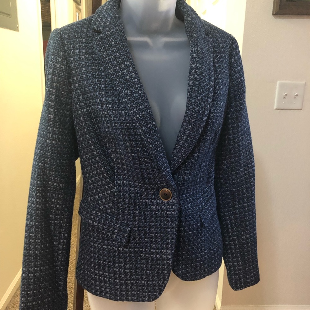 The Limited Houndstooth Tweed Blazer